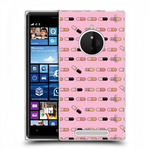 Дизайнерский пластиковый чехол для Nokia Lumia 830 Разноцветные таблетки