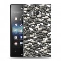 Дизайнерский пластиковый чехол для Sony Xperia acro S Разноцветные таблетки