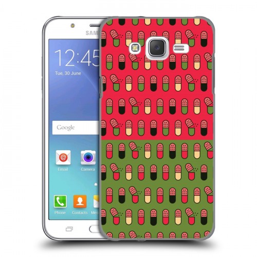 Дизайнерский пластиковый чехол для Samsung Galaxy J5 Разноцветные таблетки