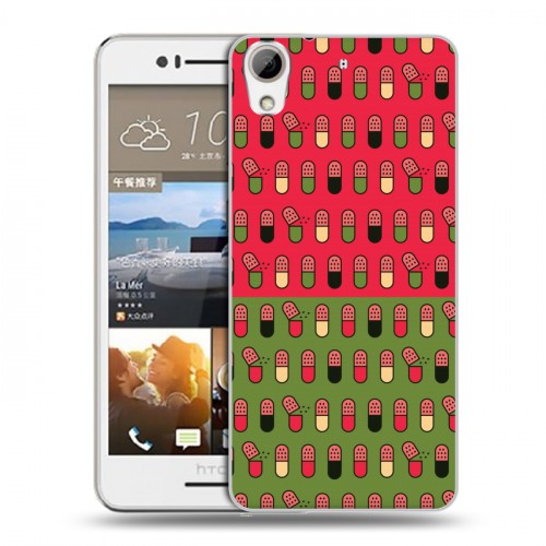 Дизайнерский пластиковый чехол для HTC Desire 728 Разноцветные таблетки