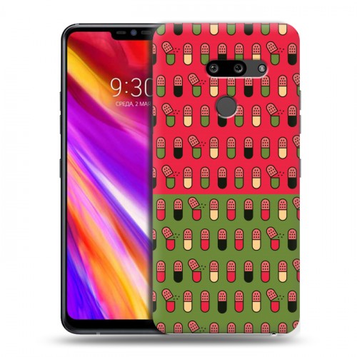 Дизайнерский пластиковый чехол для LG G8 ThinQ Разноцветные таблетки