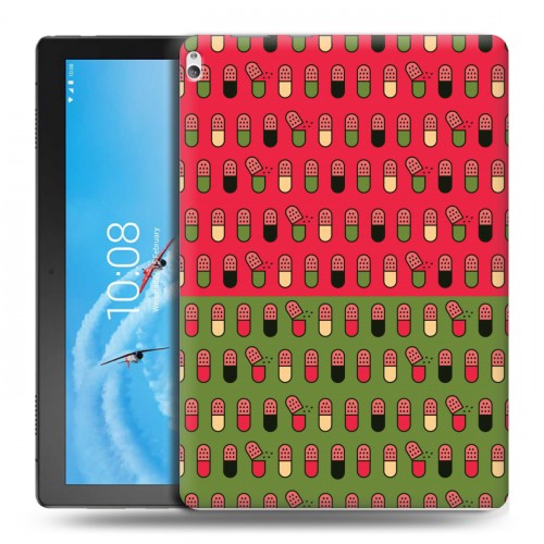 Дизайнерский силиконовый чехол для Lenovo Tab P10 Разноцветные таблетки