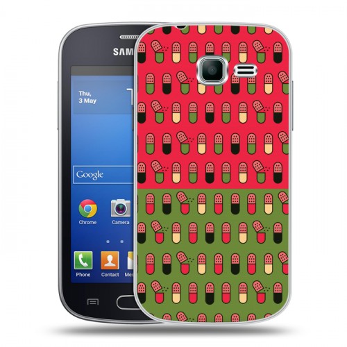 Дизайнерский пластиковый чехол для Samsung Galaxy Trend Lite Разноцветные таблетки