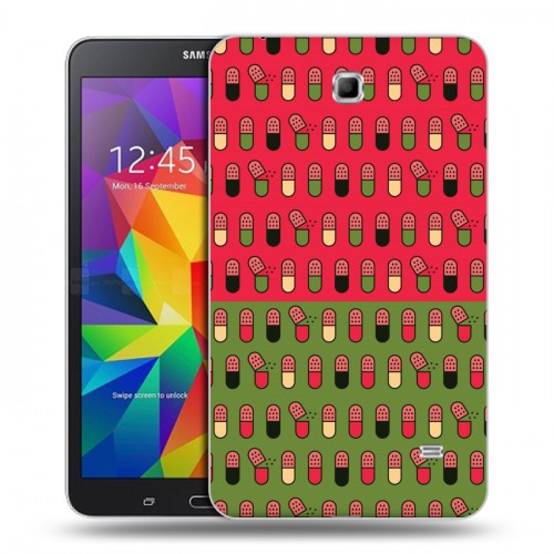 Дизайнерский силиконовый чехол для Samsung GALAXY Tab 4 7.0 Разноцветные таблетки