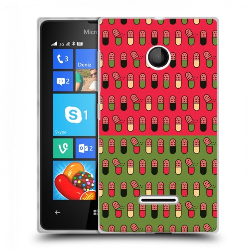 Дизайнерский пластиковый чехол для Microsoft Lumia 435 Разноцветные таблетки