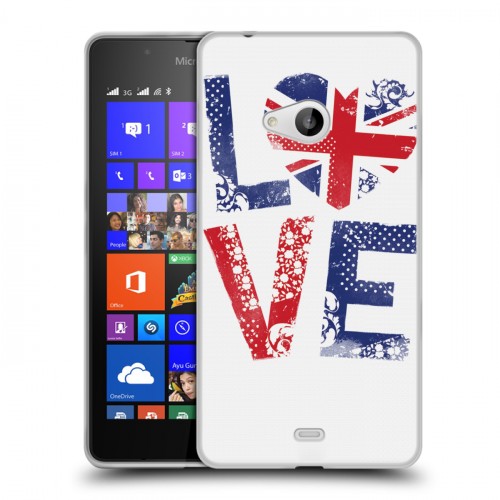 Дизайнерский пластиковый чехол для Microsoft Lumia 540 British love