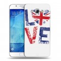 Дизайнерский пластиковый чехол для Samsung Galaxy A8 British love