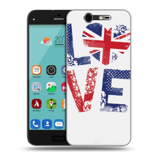 Дизайнерский силиконовый чехол для ZTE Blade S7 British love