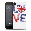 Дизайнерский пластиковый чехол для HTC Desire 825 British love