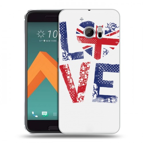 Дизайнерский пластиковый чехол для HTC 10 British love