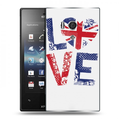 Дизайнерский пластиковый чехол для Sony Xperia acro S British love