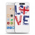 Дизайнерский пластиковый чехол для ZTE Blade V8 British love