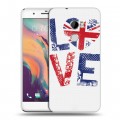 Дизайнерский пластиковый чехол для HTC One X10 British love