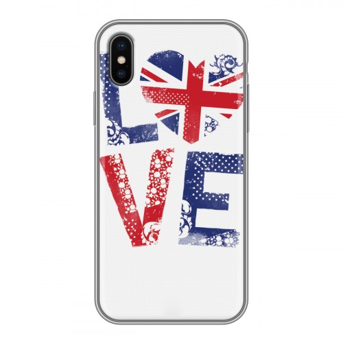 Дизайнерский силиконовый чехол для Iphone x10 British love