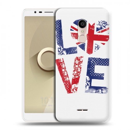 Дизайнерский пластиковый чехол для Alcatel 3C British love