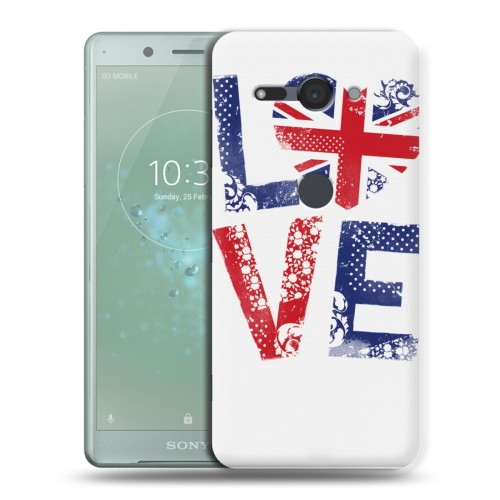Дизайнерский пластиковый чехол для Sony Xperia XZ2 Compact British love