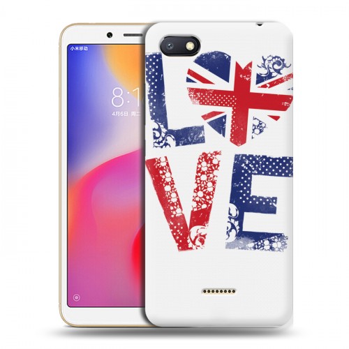 Дизайнерский пластиковый чехол для Xiaomi RedMi 6A British love