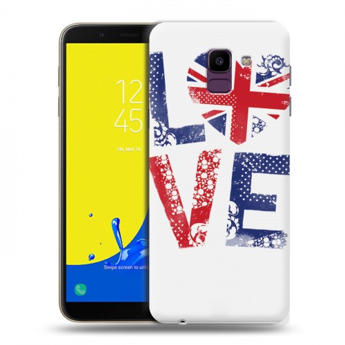 Дизайнерский пластиковый чехол для Samsung Galaxy J6 British love