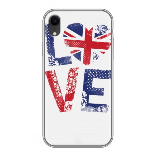 Дизайнерский силиконовый чехол для Iphone Xr British love