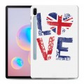 Дизайнерский силиконовый чехол для Samsung Galaxy Tab S6 British love