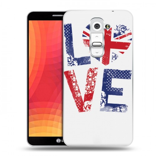 Дизайнерский пластиковый чехол для LG Optimus G2 British love