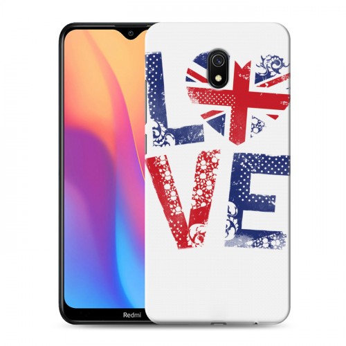 Дизайнерский силиконовый с усиленными углами чехол для Xiaomi RedMi 8A British love