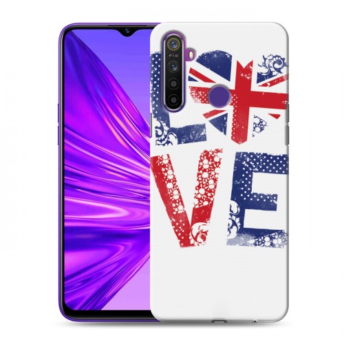 Дизайнерский силиконовый чехол для Realme 5 British love