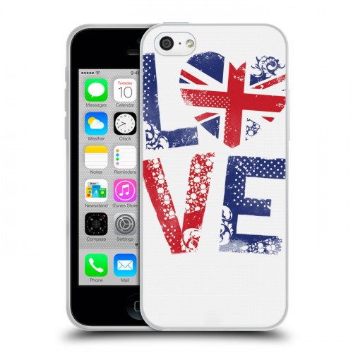 Дизайнерский пластиковый чехол для Iphone 5c British love