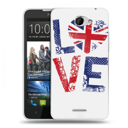 Дизайнерский пластиковый чехол для HTC Desire 516 British love