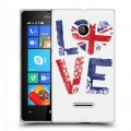 Дизайнерский пластиковый чехол для Microsoft Lumia 435 British love