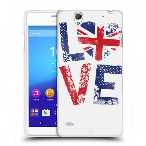 Дизайнерский пластиковый чехол для Sony Xperia C4 British love