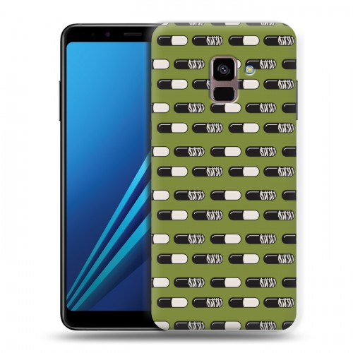 Дизайнерский пластиковый чехол для Samsung Galaxy A8 Plus (2018) Разноцветные таблетки
