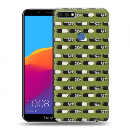 Дизайнерский пластиковый чехол для Huawei Honor 7C Pro Разноцветные таблетки