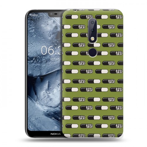 Дизайнерский пластиковый чехол для Nokia 6.1 Plus Разноцветные таблетки