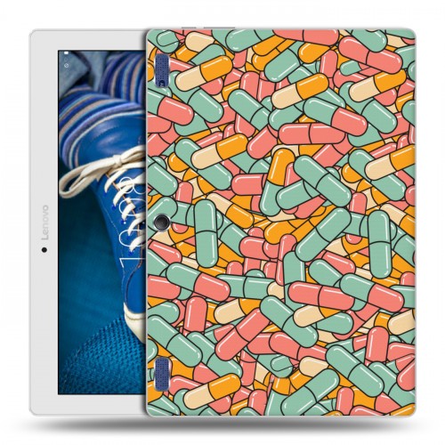 Дизайнерский силиконовый чехол для Lenovo Tab 2 A10-30 Разноцветные таблетки