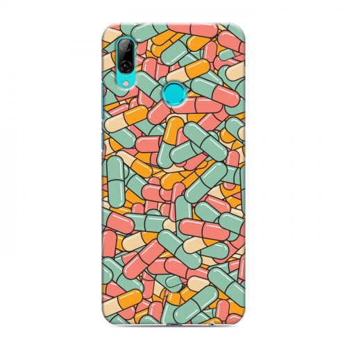 Дизайнерский пластиковый чехол для Huawei P Smart (2019) Разноцветные таблетки