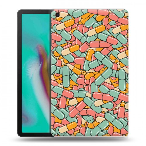 Дизайнерский силиконовый чехол для Samsung Galaxy Tab A 10.1 (2019) Разноцветные таблетки