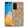 Дизайнерский силиконовый с усиленными углами чехол для Huawei P40 Разноцветные таблетки