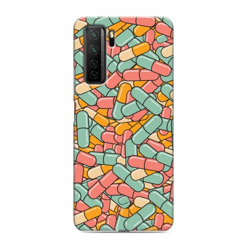 Дизайнерский силиконовый с усиленными углами чехол для Huawei Honor 30S Разноцветные таблетки