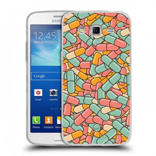 Дизайнерский пластиковый чехол для Samsung Galaxy Grand 2 Разноцветные таблетки