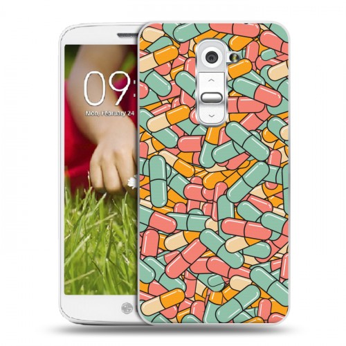 Дизайнерский пластиковый чехол для LG Optimus G2 mini Разноцветные таблетки