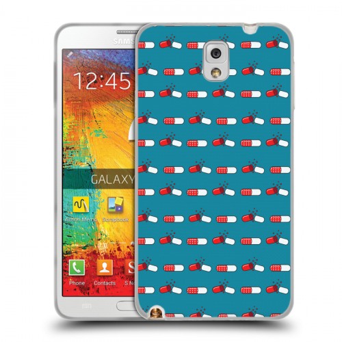 Дизайнерский пластиковый чехол для Samsung Galaxy Note 3 Разноцветные таблетки