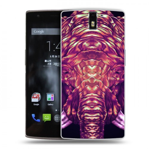 Дизайнерский силиконовый чехол для OnePlus One Ультрафиолетовые животные