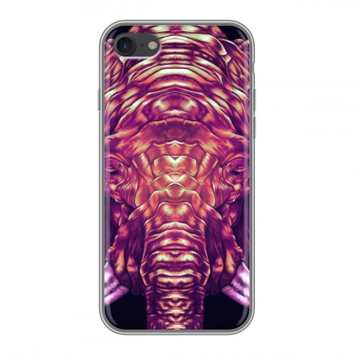 Дизайнерский силиконовый чехол для Iphone 7 Ультрафиолетовые животные