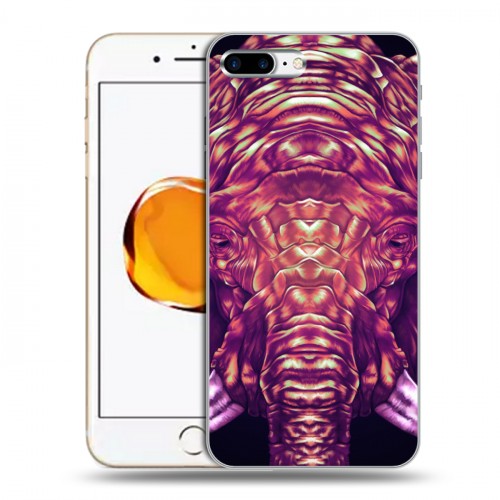 Дизайнерский силиконовый чехол для Iphone 7 Plus / 8 Plus Ультрафиолетовые животные