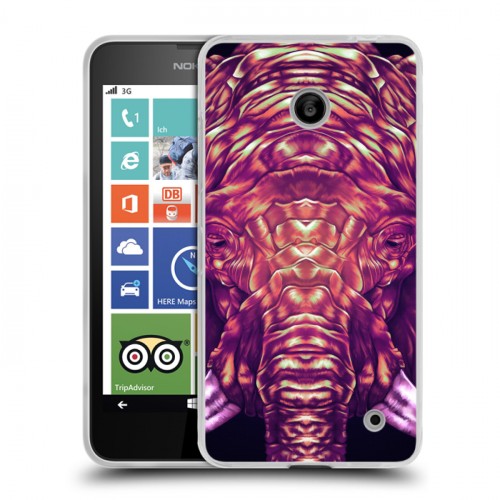 Дизайнерский пластиковый чехол для Nokia Lumia 630/635 Ультрафиолетовые животные