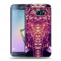Дизайнерский пластиковый чехол для Samsung Galaxy S6 Edge Ультрафиолетовые животные