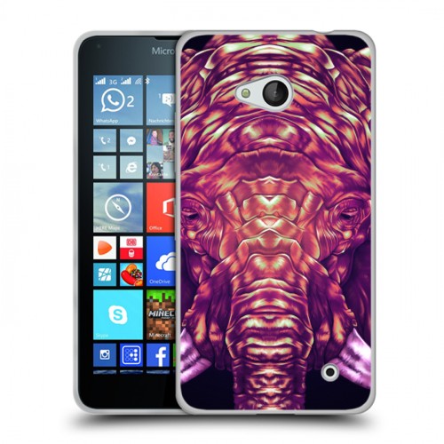 Дизайнерский пластиковый чехол для Microsoft Lumia 640 Ультрафиолетовые животные