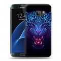 Дизайнерский силиконовый с усиленными углами чехол для Samsung Galaxy S7 Ультрафиолетовые животные