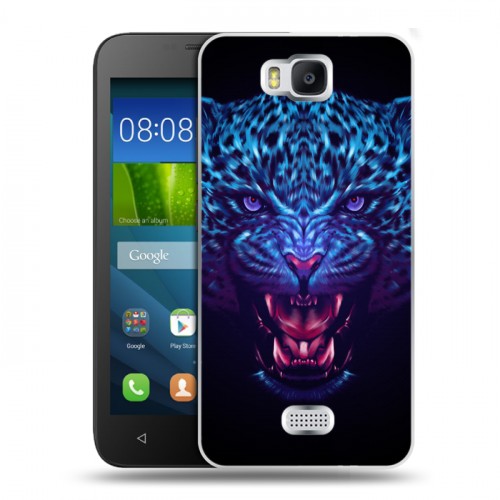Дизайнерский пластиковый чехол для Huawei Y5c Ультрафиолетовые животные